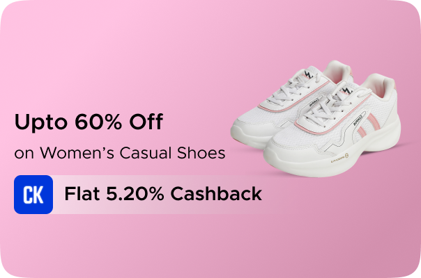Flipkart: Upto 60% Off on Women Casual Shoes + Flat 5.20% CashKaro Cashback
